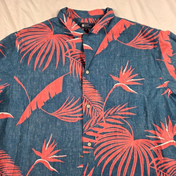 Reyn Spooner Mens Size  XL Blue Red Hawaiian Shirt Tropical Casual Aloha Walking - Picture 3 of 9